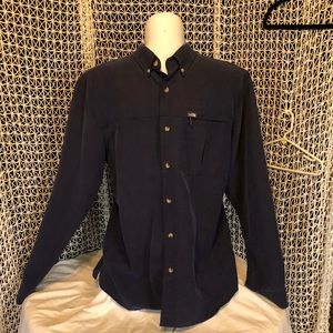 EUC The North Face Button Up Shirt Dark Blue Large
